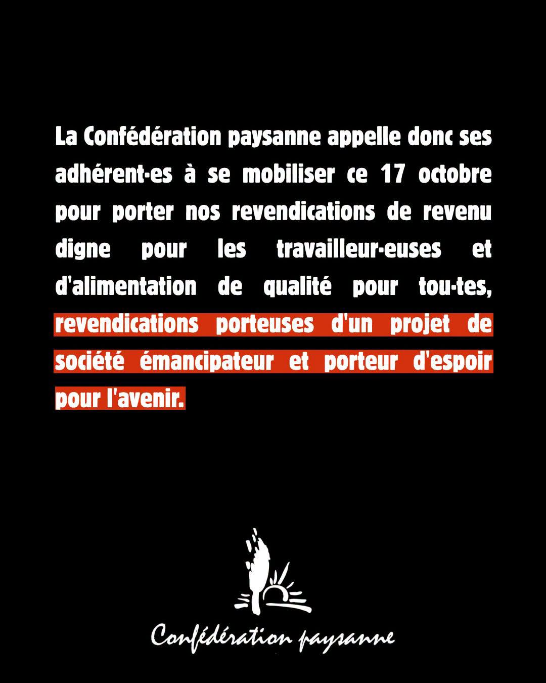 Visuel de la Confédération paysanne, 5 sur 5